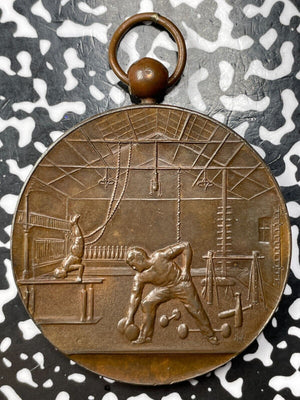 1903 Belgium Ville De Tournai Gymnasium Medal Lot#OV953 52mm