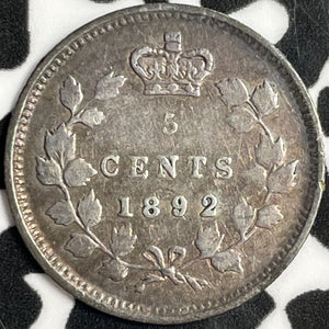 1892 Canada 5 Cents Lot#D1920 Silver! Better Date