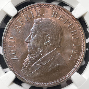 1898 South Africa 1 Penny NGC MS64BN Lot#G5715 Choice UNC!