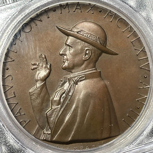 1964 Vatican City Paul VI Visit To Holy Land Medal PCGS SP65 Lot#GV5582 Gem BU!