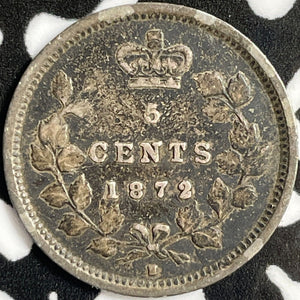 1872-H Canada 5 Cents Lot#D4673 Silver!