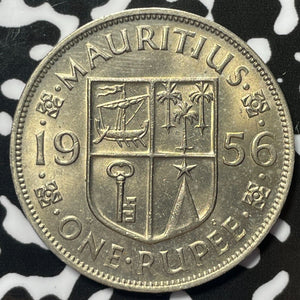 1956 Mauritius 1 Rupee Lot#M5246 High Grade! Beautiful!