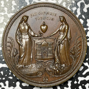 U/D Religious "Pax Copiaseque Vobiscum" Peace & Abundance Medal Lot#OV950 67mm