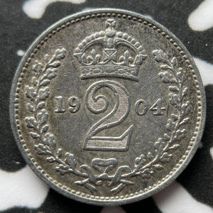 1904 G.B. Maundy 2 Pence Lot#D4054 Silver! High Grade! Beautiful! 14,000 Minted