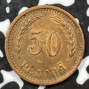 1942 Finland 50 Pennia (5 Available) (1 Coin Only)