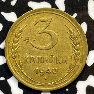 1940 Russia 3 Kopeks Lot#M3433