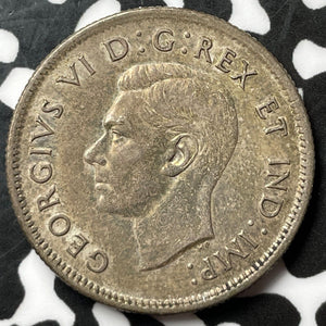 1938 Canada 25 Cents Lot#D5387 Silver! Nice! Key Date!
