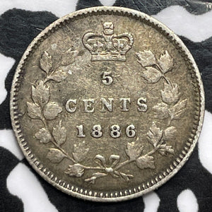 1886 Canada 5 Cents Lot#D2752 Silver! Nice!