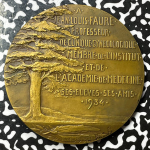 1934 France Jean Louis Faure Medal By Pillet Lot#OV810 68mm