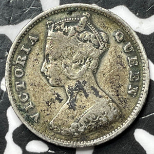 1899 Hong Kong 10 Cents Lot#D6620 Silver!