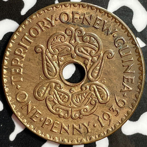 1936 New Guinea 1 Penny Lot#D1555 High Grade! Beautiful!