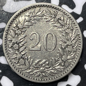 1883 Switzerland 20 Rappen Lot#D5980