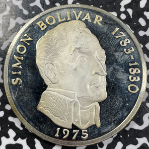 1975 Panama 20 Balboas Lot#B1550 Large Silver Coin! Proof!