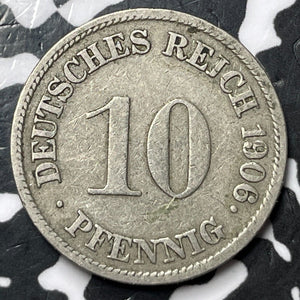 1906-G Germany 10 Pfennig Lot#D5878