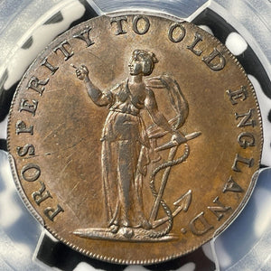 (c.1790) G.B. Norfolk Norwich 1/2 Penny Conder Token PCGS MS62BN Lot#G5928 DH#23
