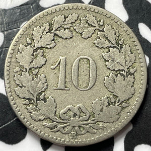 1880 Switzerland 10 Rappen Lot#D6055