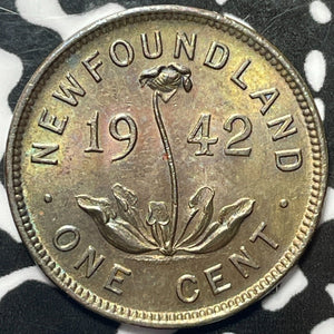 1942 Newfoundland Small Cent Lot#M6631 High Grade! Beautiful!