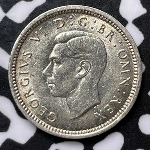 1942 Great Britain 3 Pence Threepence Lot#D1844 Silver! High Grade! Beautiful!