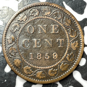 1859/8 Canada Large Cent Lot#D6789 Wide '9'