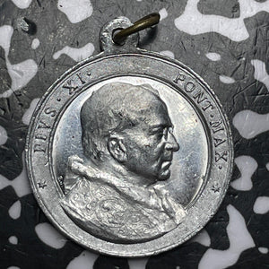 Undated Pope Pius XI Religious Medalet Lot#D6213 25mm