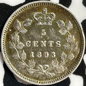 1893 Canada 5 Cents Lot#D5001 Silver! Nice!