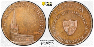 (c.1790) G.B Warwickshire Kempsons 1/2 Penny Conder Token PCGS MS62BN Lot#G4420