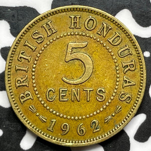 1962 British Honduras 5 Cents (6 Available) (1 Coin Only)