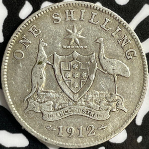 1912 Australia 1 Shilling Lot#D4670 Silver!