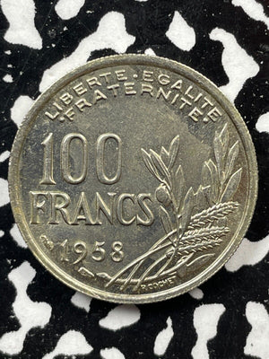 1958 France 100 Francs Lot#M2784 High Grade! Beautiful!