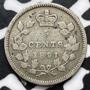 1891 Canada 5 Cents Lot#D3658 Silver!