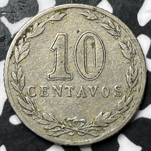 1914 Argentina 10 Centavos Lot#D3475 Key Date!
