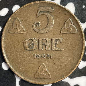 1921 Norway 5 Ore Lot#D0084