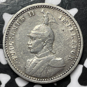 1913-A German East Africa 1/4 Rupie Lot#JM6560 Silver!