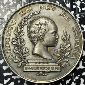 1890 Spain Madrid International European Scientific Society Medal Lot#OV658 70mm