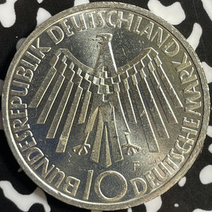 1972-F West Germany 10 Mark Lot#D6337 Silver! High Grade! Beautiful! Olympics