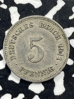 1911-G Germany 5 Pfennig Lot#M0854