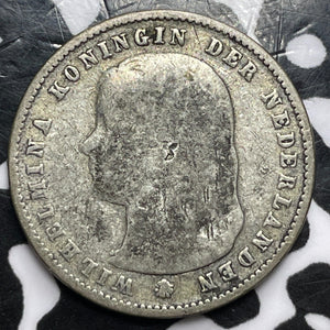1894 Netherlands 25 Cents Lot#D4499 Silver!