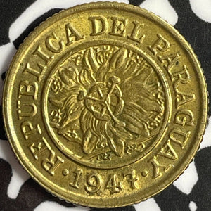 1947 Paraguay 5 Centimos Lot#D1986 High Grade! Beautiful!