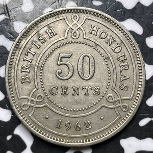 1962 British Honduras 50 Cents (8 Available) (1 Coin Only)