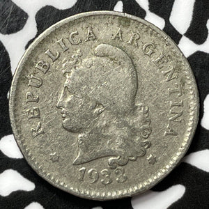 1933 Argentina 10 Centavos Lot#M4821