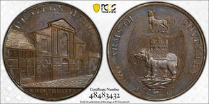 1797 G.B. Warwickshire Kempson's 1/2 Penny Conder Token PCGS MS63BN Lot#G5881