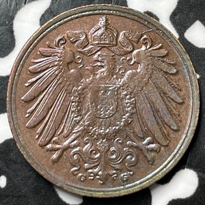 1898-G Germany 1 Pfennig Lot#JM6548 High Grade! Beautiful!