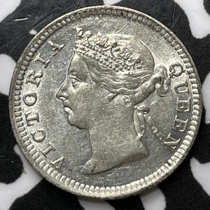1898 Hong Kong 5 Cents Lot#D4924 Silver! High Grade! Beautiful!