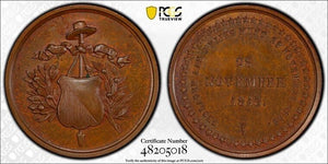 1863 Netherlands 50th Anni. Of Cossacks In Utrecht Medal PCGS SP64 Lot#G6587