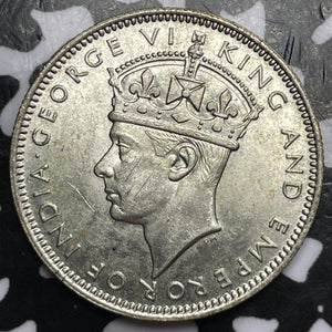 1945 Malaya 20 Cents Lot#D2704 Silver! High Grade! Beautiful!