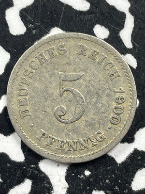 1900-J Germany 5 Pfennig Lot#M0845
