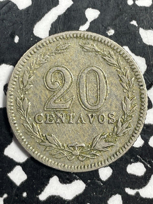 1911 Argentina 20 Centavos Lot#M0786