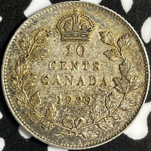 1929 Canada 10 Cents Lot#D4664 Silver!