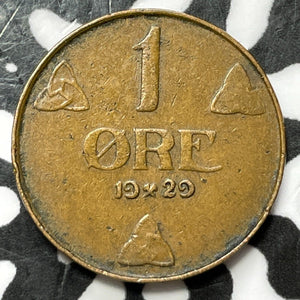 1929 Norway 1 Ore Lot#D2221