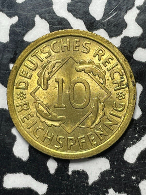 1936-A Germany 10 Pfennig Lot#V9910 High Grade! Beautiful!